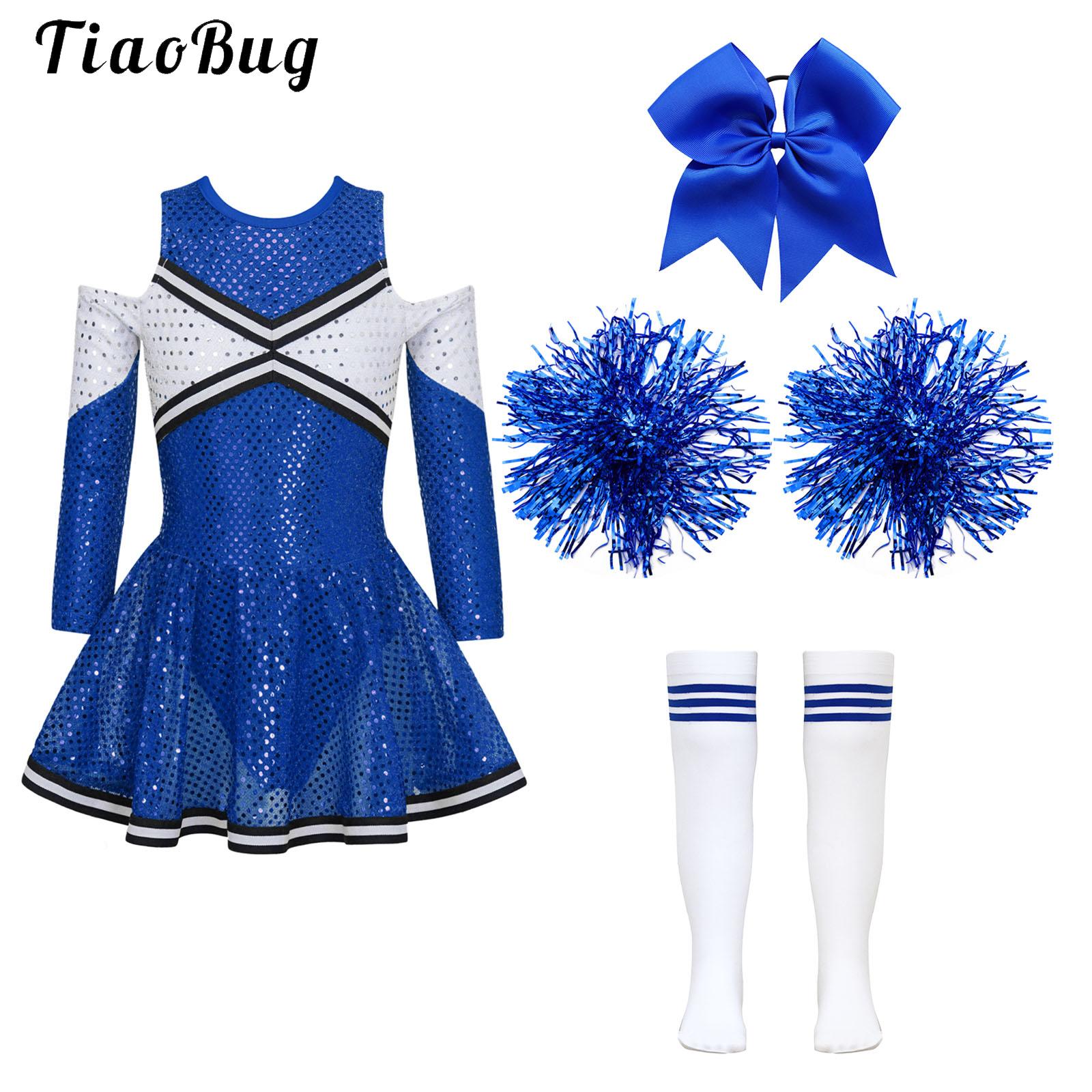 Baby Clothing Sizes - Kids Girls Cheerleading Dance Outfits Long