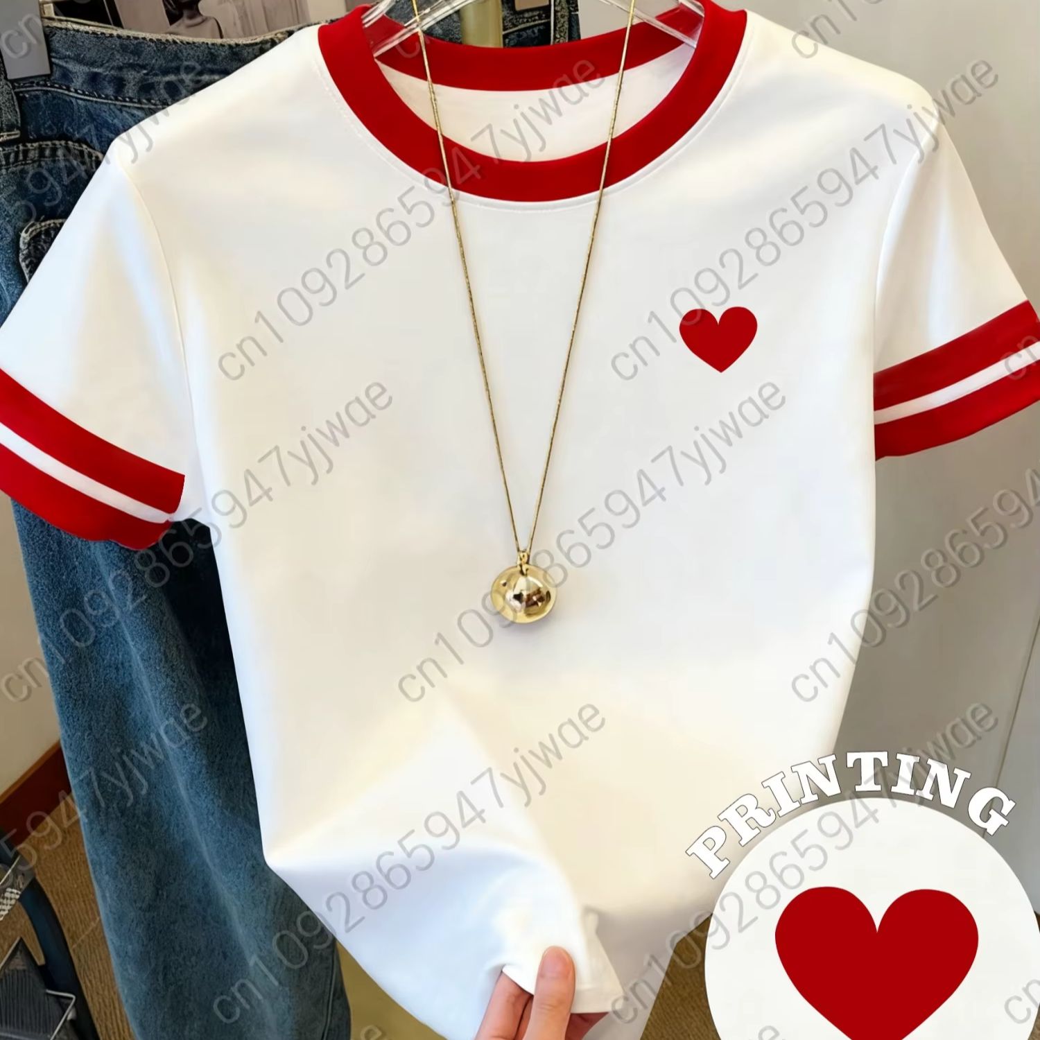 Baby Clothing Sizes - Womens Short Sleeve Valentines Day Edition