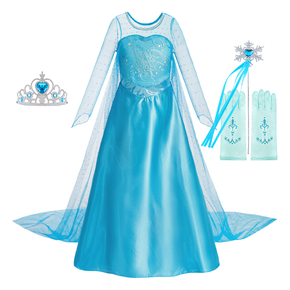 Baby Clothing Sizes - Girls Princess Dresses Children Elsa Birthday
