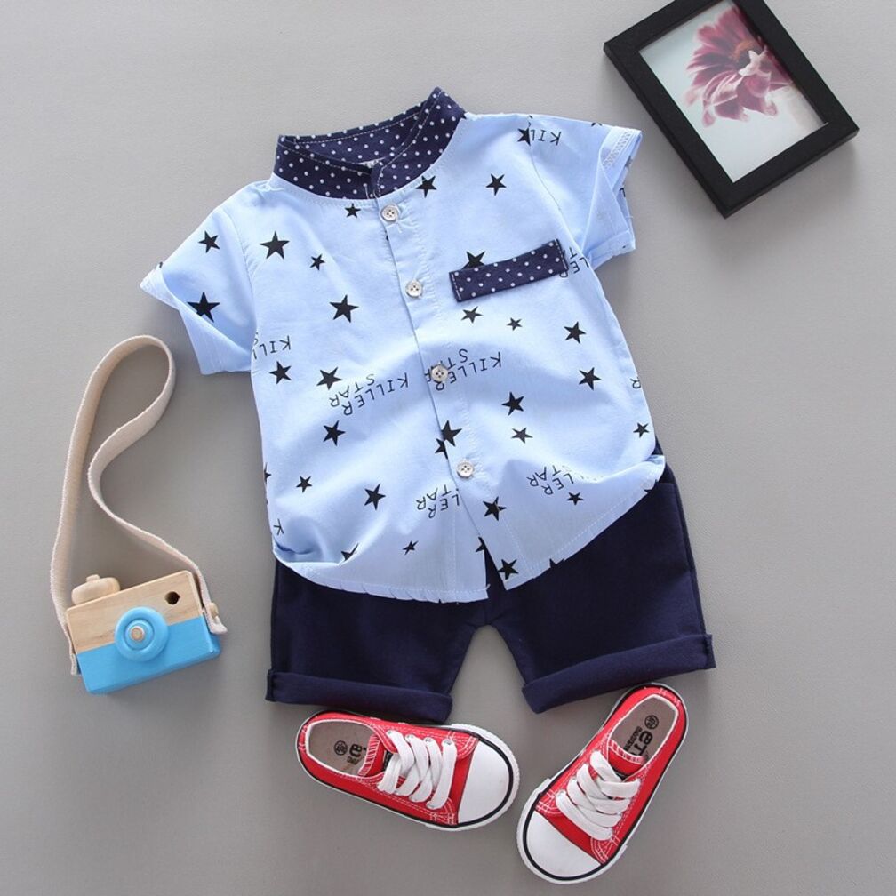 Baby Clothing Display Stand - Infant Boys Daily Summer Clothes Set