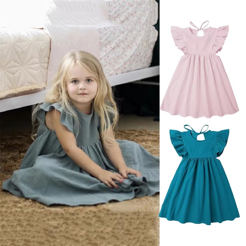 Baby Clothing Line - Baby Dresses Linen Cotton Summer Girls