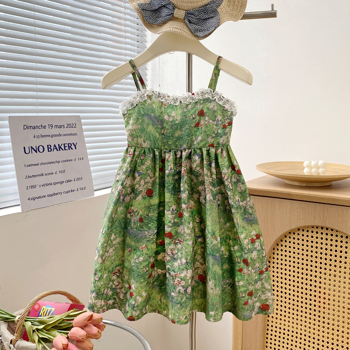 Baby Clothing Line - Girls Sweet Dresses Summer Oil Painting