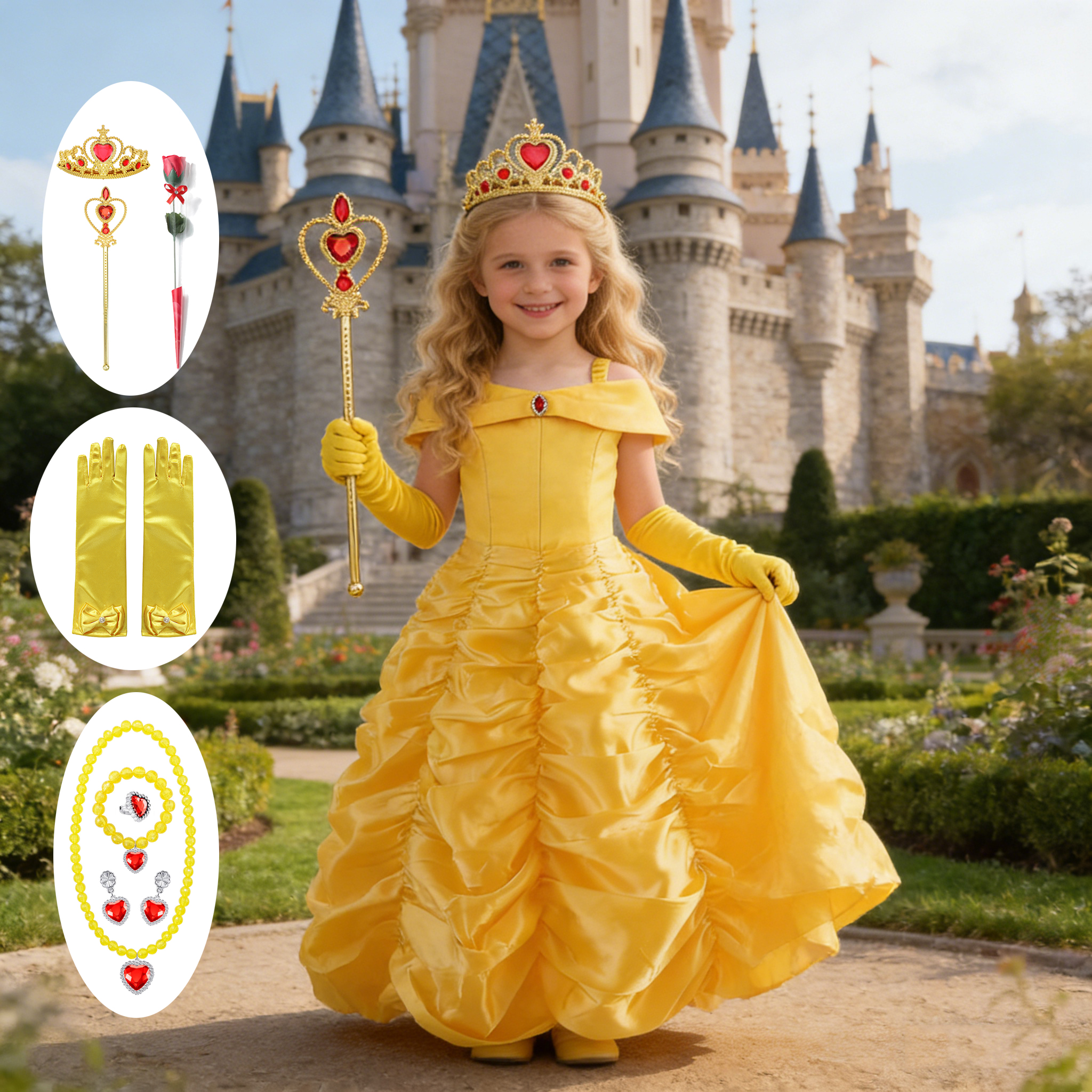 Belle Costume for Girls Cospla - Baby Clothing Sizes のレビューと価格