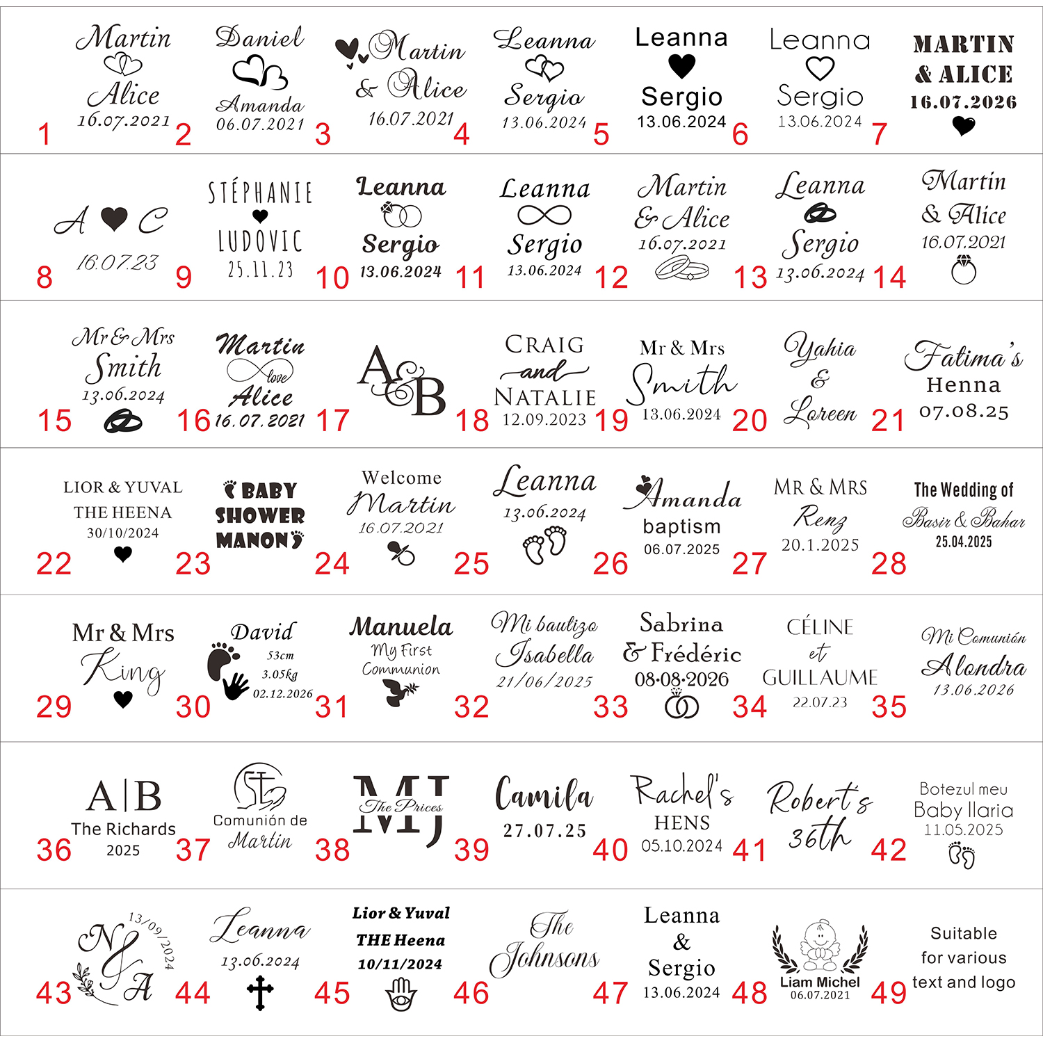 20/50/100 Personalized Acrylic - Baby Clothing Tags のレビューと価格