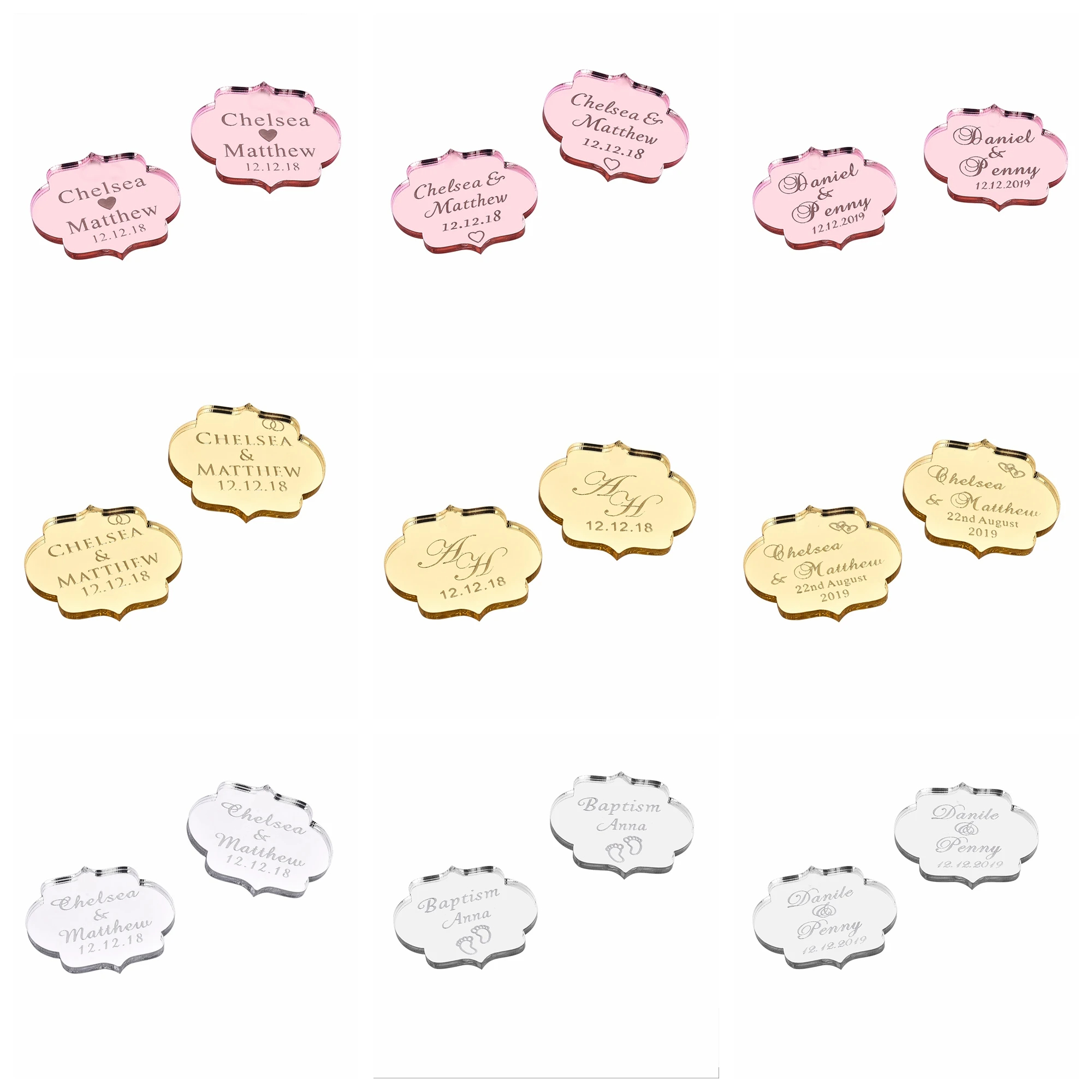 20/50/100Pcs Custom Wedding Pa - Baby Clothing Tags のレビューと価格