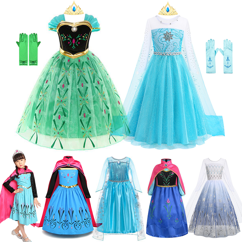 Elsa Anna Princess Dresses Gir - Baby Clothing Sizes のレビューと価格