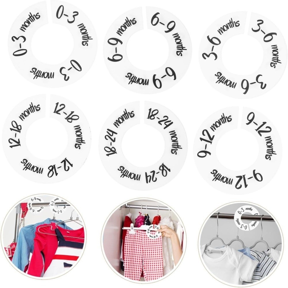 68/9Pcs Organizing Hangers Bab - Baby Clothing Tags のレビューと価格