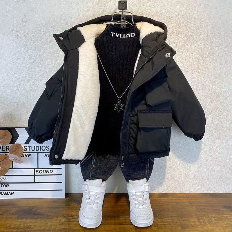 Kids Boys Plush Warm Jacket Ho - Baby X Clothing のレビューと価格