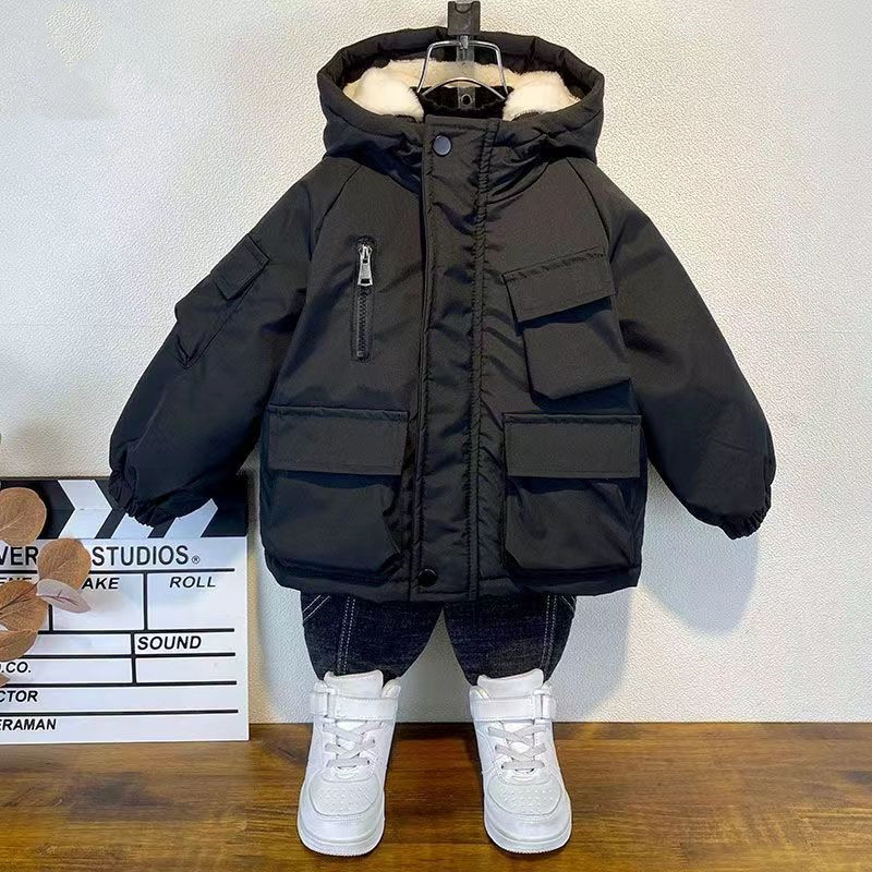 Kids Boys Plush Warm Jacket Ho - Baby X Clothing のレビューと価格