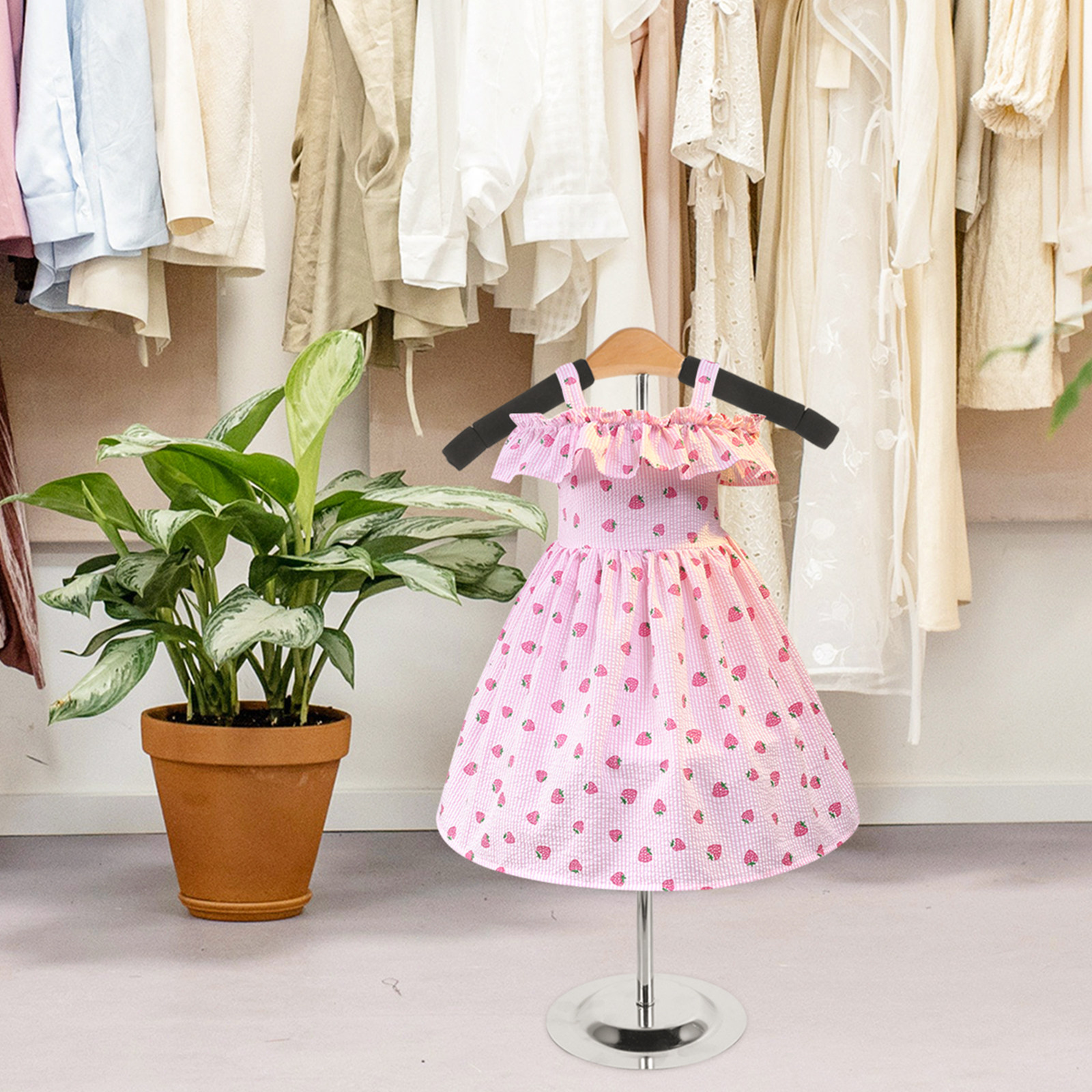 Kids Clothes Hanger Dress Disp - Baby Clothing Display Stand のレビューと価格