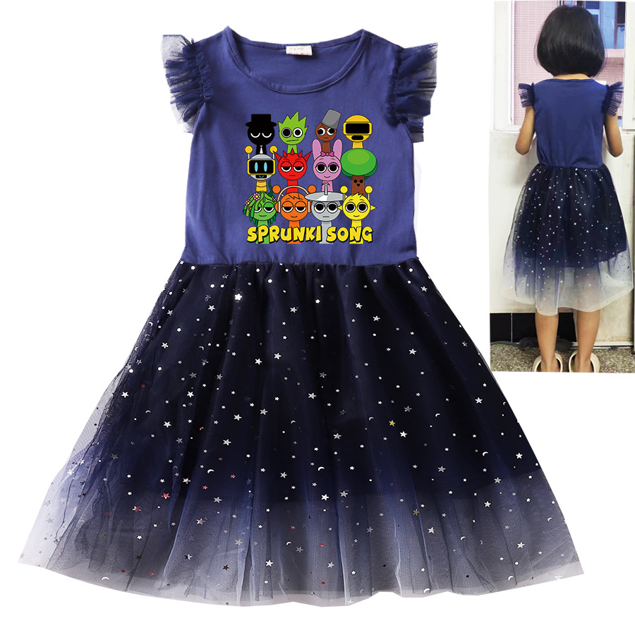 Cute Sprunki Cartoon Kids Dres - Baby Clothing Line のレビューと価格