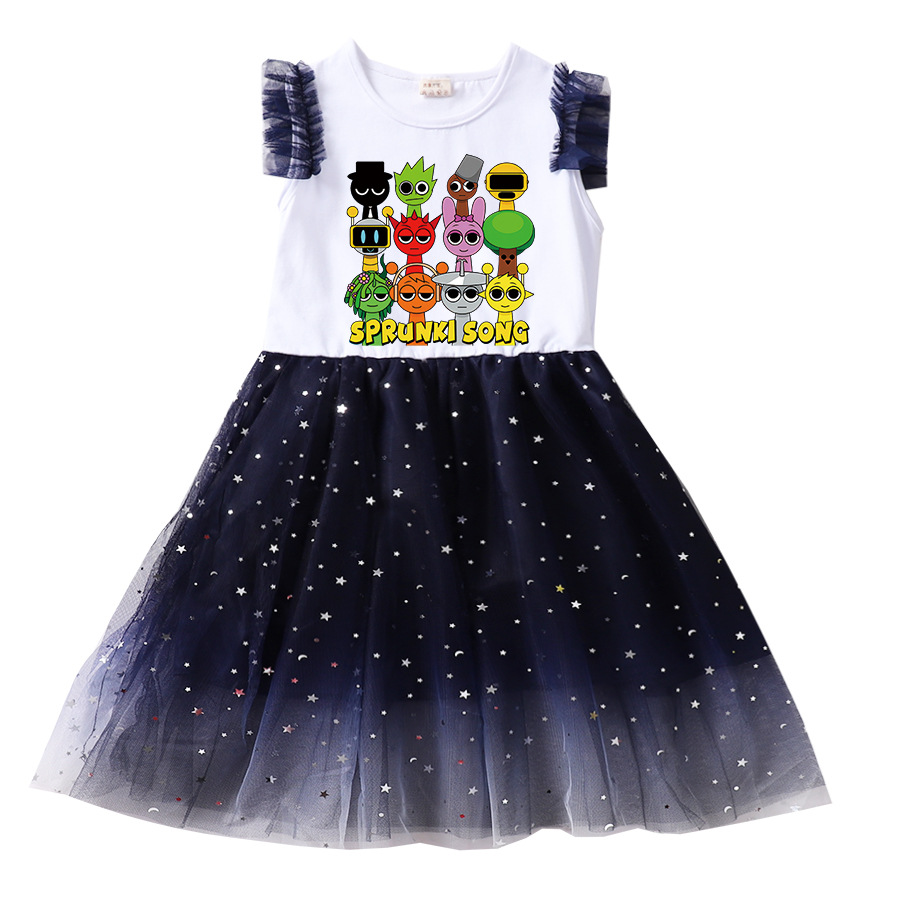 Cute Sprunki Cartoon Kids Dres - Baby Clothing Line のレビューと価格