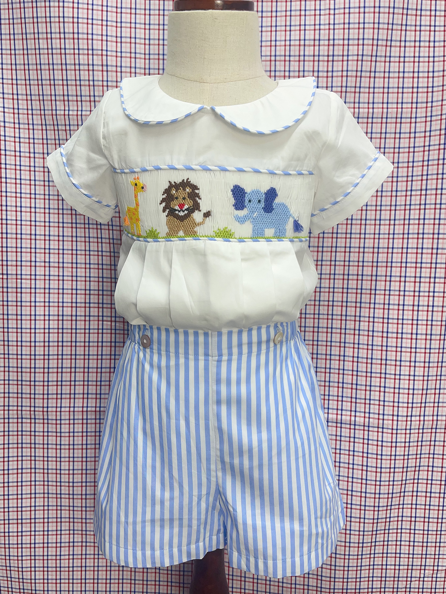 Summer Boys Zoo Smocking Set P - Baby Zoo Clothing のレビューと価格