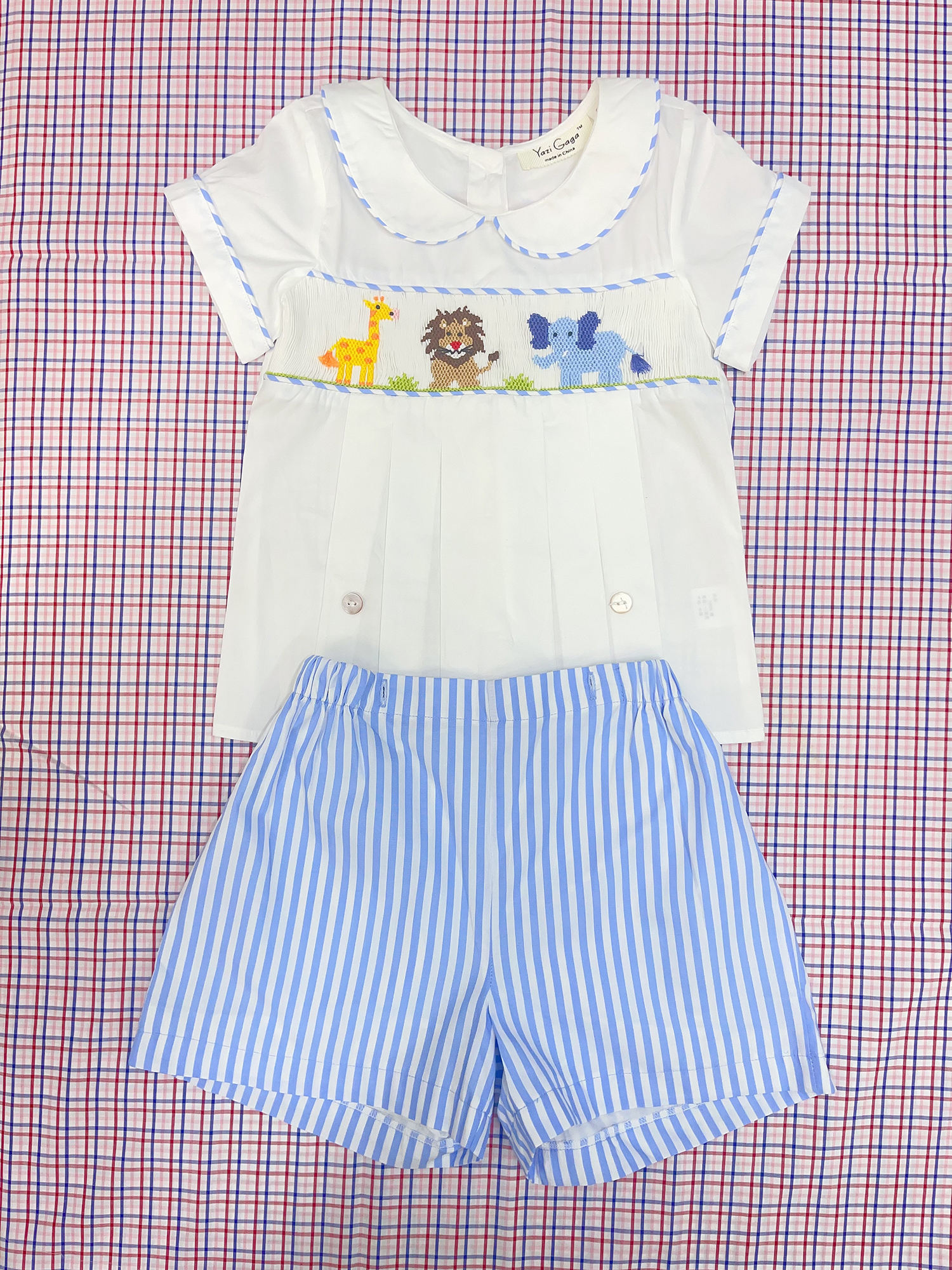 Summer Boys Zoo Smocking Set P - Baby Zoo Clothing のレビューと価格