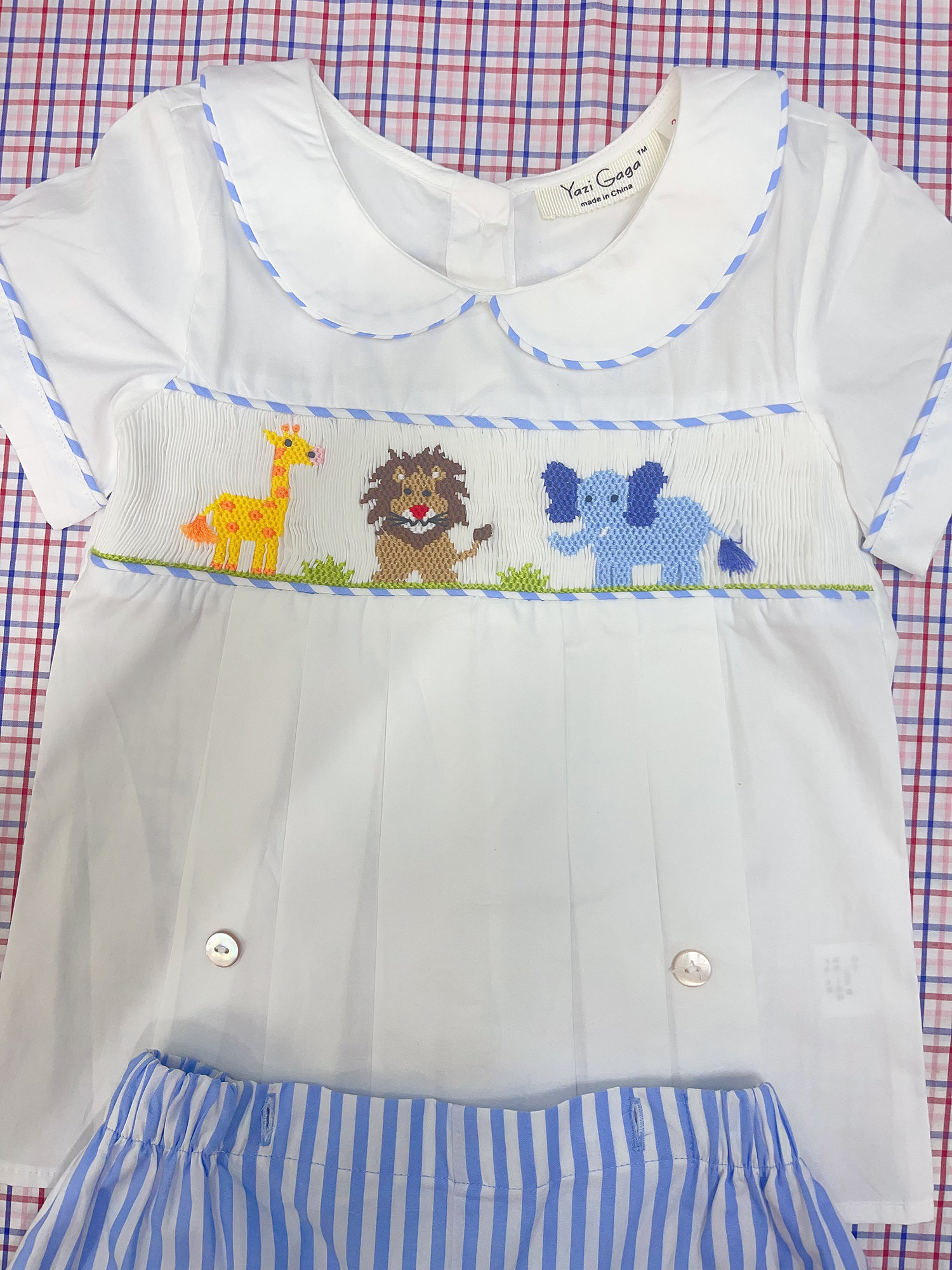 Summer Boys Zoo Smocking Set P - Baby Zoo Clothing のレビューと価格